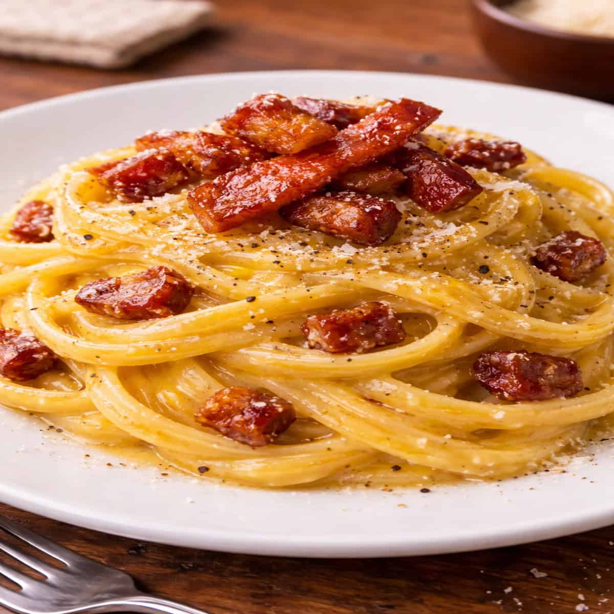 Carbonara with Fresh Pasta