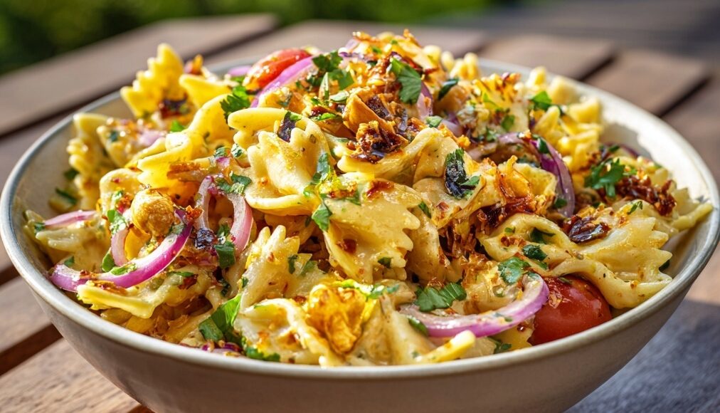 Indian Spice Bow Tie Pasta Salad