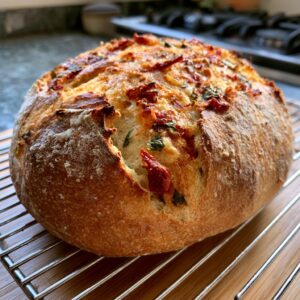 sundried tomato basil mozzerella free bake loaf of bread